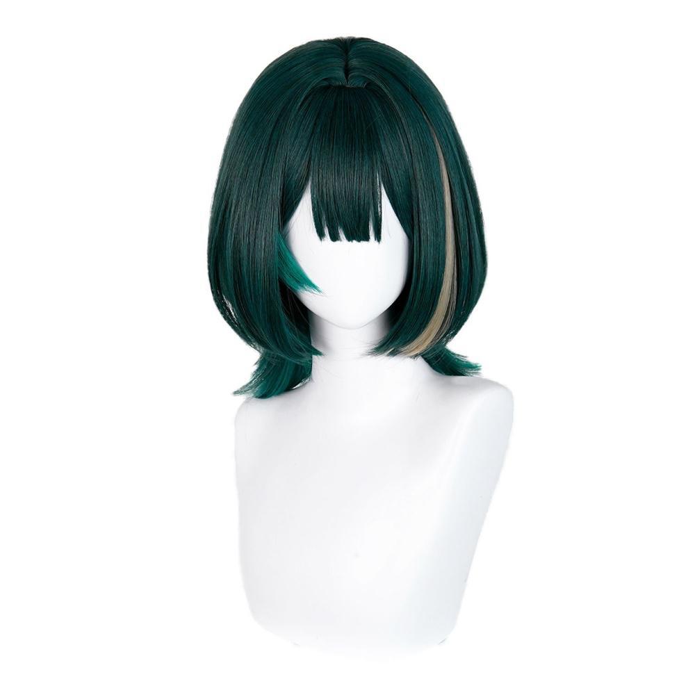 Anime Cosplay Girl Costume - Anime Nefer Cosplay Wig Green Highlights