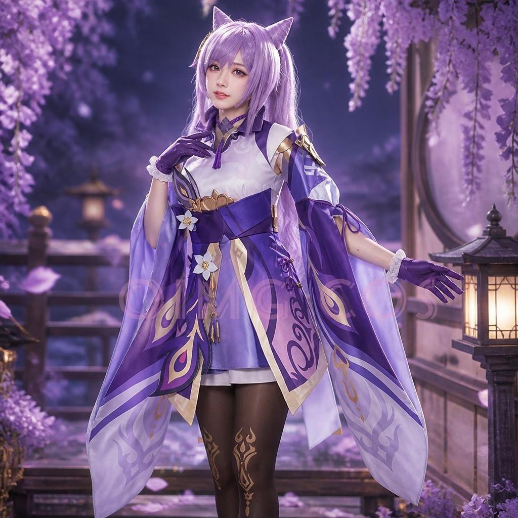 Genshin Impact Keqing Cosplay  - đánh giá và giá Anime Cosplay In Chinese