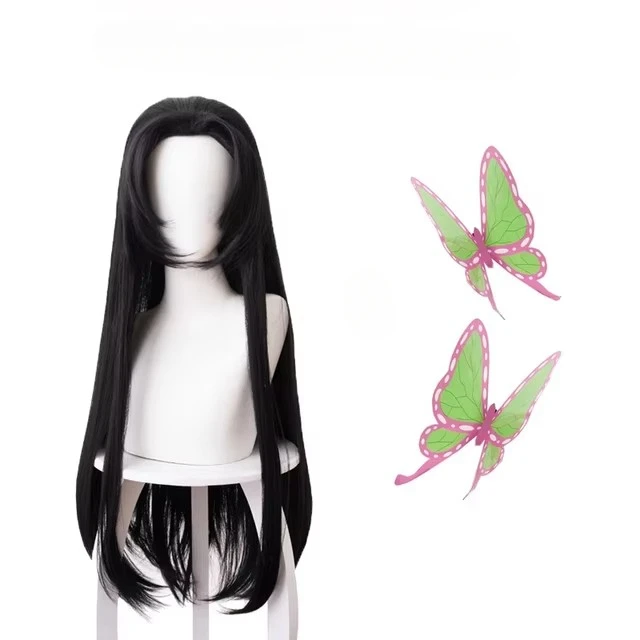 Anime Kochou Kanae Wig Kimetsu - đánh giá và giá Cosplay Anime Black Hair