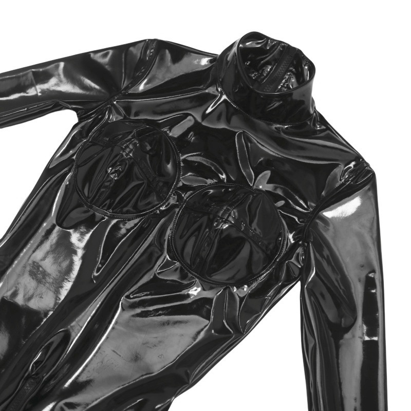 Women Sexy Black Shiny PU Leat - đánh giá và giá Anime Cosplay Jumpsuit