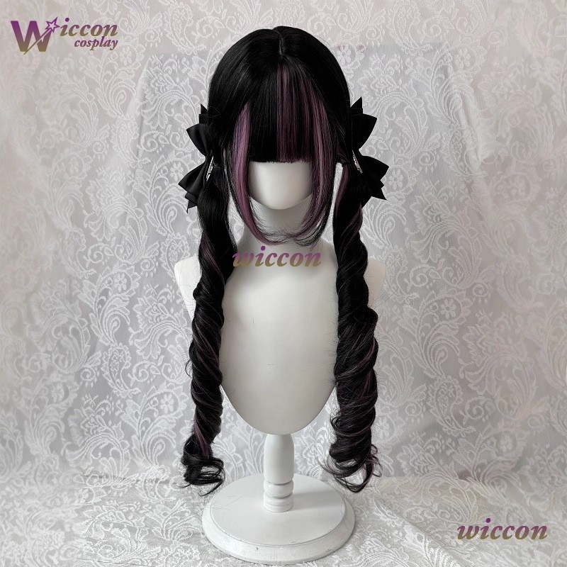 Comic ‌Black Wig with Pink Cos - đánh giá và giá Cosplay Anime Black Hair